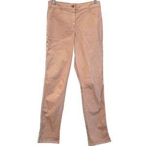 OSKA Womens Flat Front Pants Size 2 Pink Garment Dye Matte Finish Slow Fashion